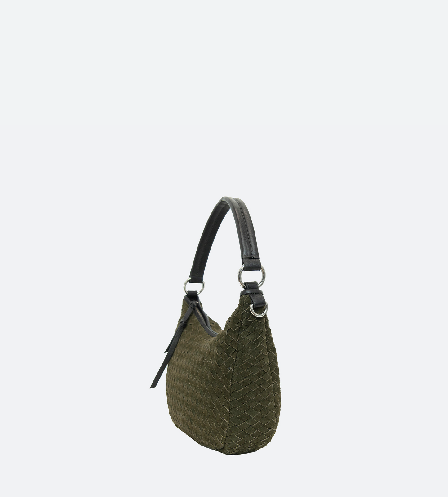 Suede Leather Hand Woven Hobo Purse - The Gloria