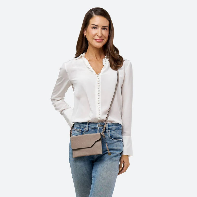 Fun and Flirty Crossbody Clutch - The Vicky Pebbled